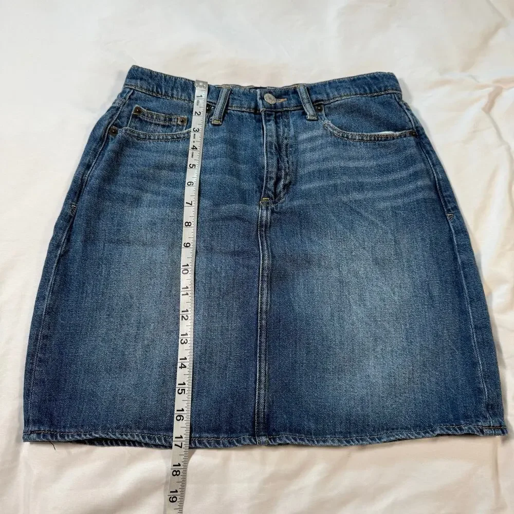 Vintage GAP denim mini skirt stretchy denim womens size 27